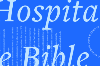 Biblical hospitality word collage