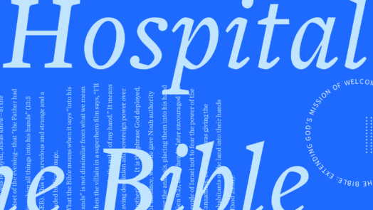 Biblical hospitality word collage