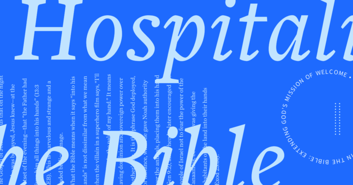 Biblical hospitality word collage