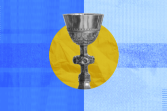 a chalice , commonly used by Anglicans and Episcopalians