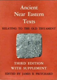 Ancient Near Eastern Texts Relating To The Old Testament